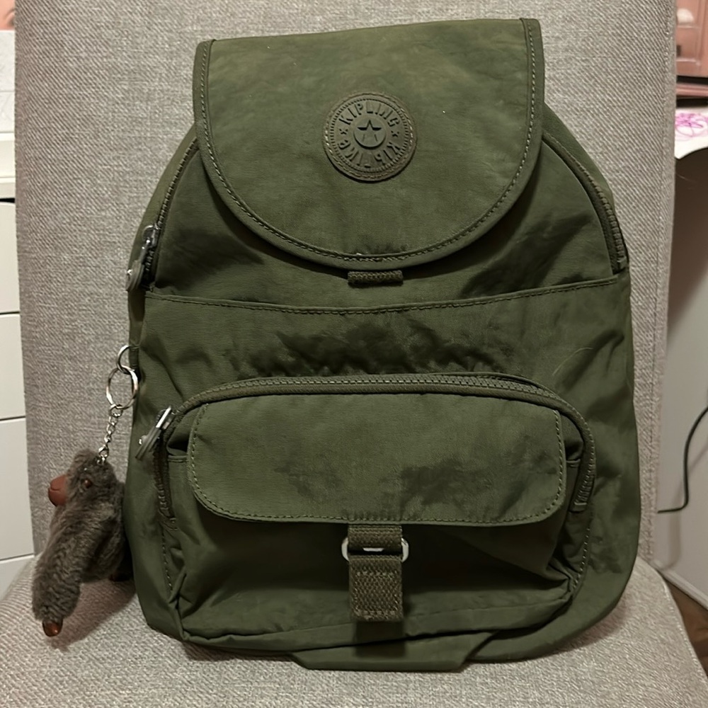 Kipling City Pack Small EUC olive green